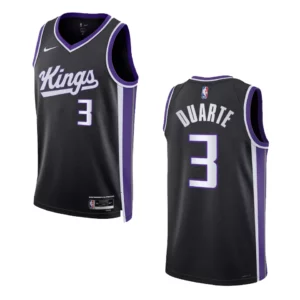 Chris Duarte Icon Edition Sacramento Kings 2023-24 Black Swingman Jersey - 49Native