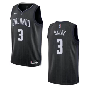Chuma Okeke City Edition Orlando Magic 2022-23 Black Swingman Jersey - 49Native