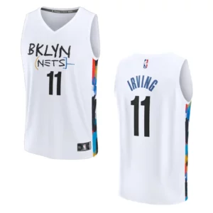 Brooklyn Nets Fast Break Kyrie Irving 2022-23 City White Jersey - 49Native