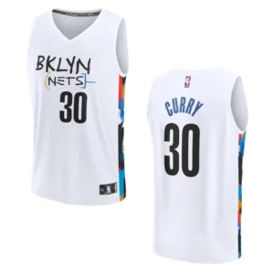 Brooklyn Nets Fast Break Seth Curry 2022-23 City White Jersey - 49Native