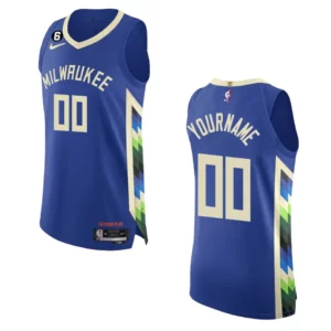 2022-23 City Edition Milwaukee Bucks Custom Royal Jersey - 49Native