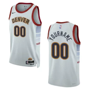 2022-23 City Edition Denver Nuggets Custom Sliver Swingman Jersey - 49Native