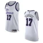 2022-23 City Edition Los Angeles Lakers Dennis Schroder White Authentic Jersey - 49Native