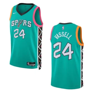 2022-23 City Edition San Antonio Spurs Devin Vassell Turquoise Swingman Jersey - 49Native