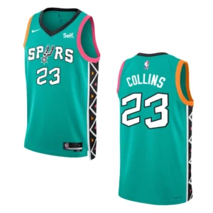 2022-23 City Edition San Antonio Spurs Edition Zach Turquoise Swingman Jersey - 49Native