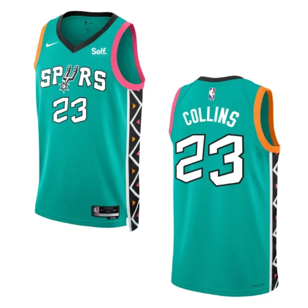2022-23 City Edition San Antonio Spurs Edition Zach Turquoise Swingman Jersey - 49Native