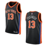 2022-23 City Edition New York Knicks Evan Fournier Black Swingman Jersey - 49Native