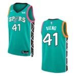 2022-23 City Edition San Antonio Spurs Gorgui Dieng Turquoise Swingman Jersey - 49Native