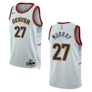 2022-23 City Edition Denver Nuggets Jamal Murray Sliver Swingman Jersey - 49Native