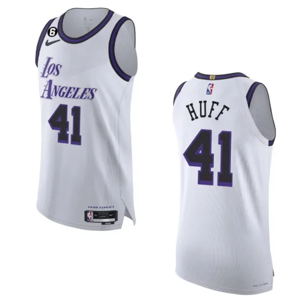 2022-23 City Edition Los Angeles Lakers Jay Huff White Authentic Jersey - 49Native