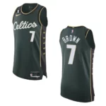 2022-23 City Edition Boston Celtics Jaylen Brown Green Authentic Jersey - 49Native