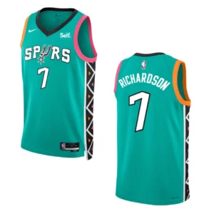2022-23 City Edition San Antonio Spurs Josh Richardson Turquoise Swingman Jersey - 49Native