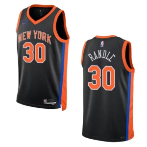 2022-23 City Edition New York Knicks Julius Randle Black Swingman Jersey - 49Native