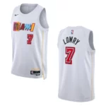 2022-23 City Edition Miami Heat Kyle Lowry White Swingman Jersey - 49Native
