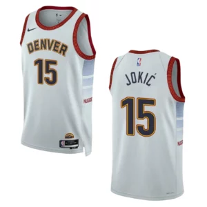 2022-23 City Edition Denver Nuggets Nikola Jokic Sliver Swingman Jersey - 49Native