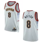 2022-23 City Edition Denver Nuggets Peyton Watson Sliver Swingman Jersey - 49Native