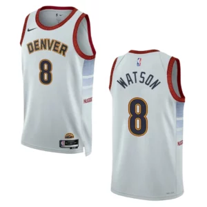 2022-23 City Edition Denver Nuggets Peyton Watson Sliver Swingman Jersey - 49Native