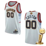 Denver Nuggets 2023 NBA Finals Champions Custom City Edition White Jersey - 49Native