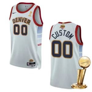 Denver Nuggets 2023 NBA Finals Champions Custom City Edition White Jersey - 49Native