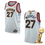 Denver Nuggets 2023 NBA Finals Champions Jamal Murray City Edition White Jersey - 49Native