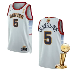 Denver Nuggets 2023 NBA Finals Champions Kentavious Caldwell-Pope City Edition White Jersey - 49Native