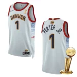 Denver Nuggets 2023 NBA Finals Champions Michael Porter Jr. City Edition White Jersey - 49Native
