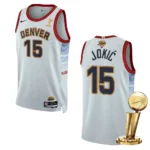 Denver Nuggets 2023 NBA Finals Champions Nikola Jokic City Edition White Jersey - 49Native