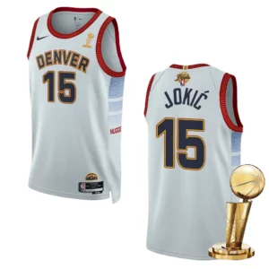 Denver Nuggets 2023 NBA Finals Champions Nikola Jokic City Edition White Jersey - 49Native