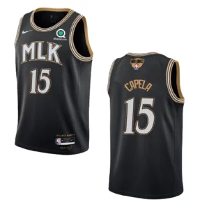 Clint Capela Hawks 2021 NBA Playoffs Bound Jersey Black - 49Native