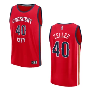 Cody Zeller Statement Edition New Orleans Pelicans 2023-24 Red Fastbreak Replica Jersey - 49Native