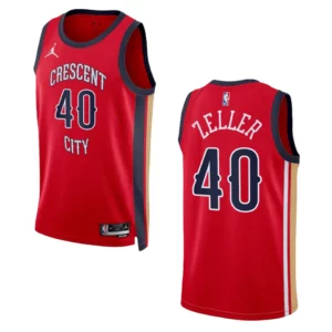 Cody Zeller Statement Edition New Orleans Pelicans 2023-24 Red Swingman Jersey - 49Native