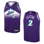 2022-23 Utah Jazz Youth City Edition Collin Sexton Purple Jersey - 49Native