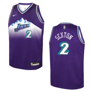 2022-23 Utah Jazz Youth City Edition Collin Sexton Purple Jersey - 49Native