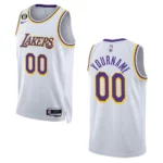 Custom Association Edition Los Angeles Lakers 2022-23 White Swingman Jersey - 49Native