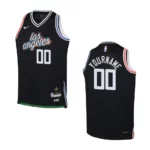 2022-23 Los Angeles Clippers Youth City Edition Custom Black Jersey - 49Native