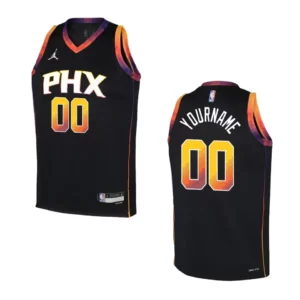 2022-23 Phoenix Suns Youth Statement Edition Custom Black Jersey - 49Native