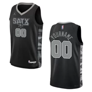 2022-23 San Antonio Spurs Youth Statement Edition Custom Black Jersey - 49Native