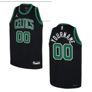 2022-23 Boston Celtics Youth Statement Edition Custom Black Jersey - 49Native