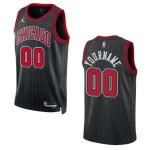 Chicago Bulls Custom 2022-23 Statement Edition Black Swingman Jersey - 49Native