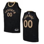 Youth Toronto Raptors 2022-23 City Edition Custom Black Jersey - 49Native