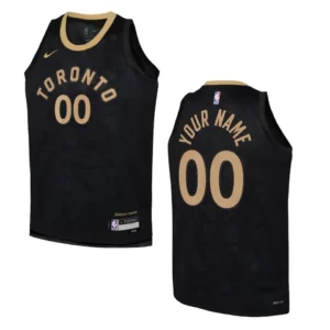 Youth Toronto Raptors 2022-23 City Edition Custom Black Jersey - 49Native