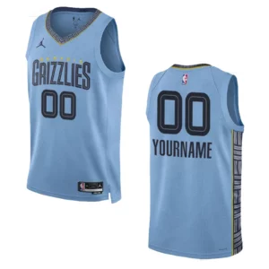 Memphis Grizzlies Custom 2022-23 Statement Edition Blue Swingman Jersey - 49Native