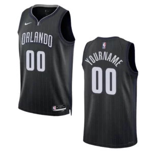 Custom City Edition Orlando Magic 2022-23 Black Swingman Jersey - 49Native
