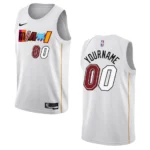 Custom City Edition Miami Heat 2022-23 White Swingman Jersey - 49Native