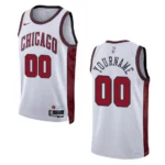 Custom City Edition Chicago Bulls 2022-23 White Swingman Jersey - 49Native