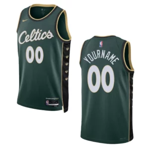 Boston Celtics Custom 2022-23 City Edition Dark Green Swingman Jersey - 49Native