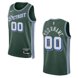 Detroit Pistons Custom 2022-23 City Edition Green Swingman Jersey - 49Native