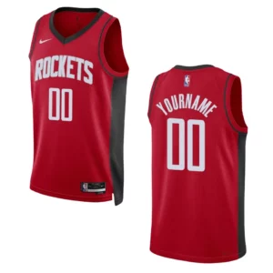 Custom Icon Edition Houston Rockets 2022-23 Red Swingman Jersey - 49Native