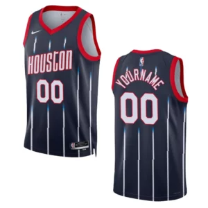 Houston Rockets Custom 2022-23 City Edition Navy Swingman Jersey - 49Native