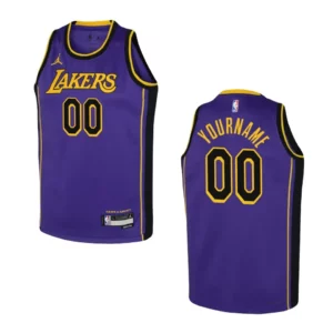 Youth Los Angeles Lakers 2022-23 Statement Edition Custom Purple Jersey - 49Native